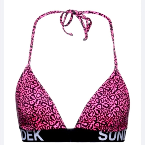 SUNDEK Bikini Leopard Print Bikini Top - Picture 1 of 3